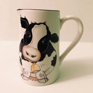 Vtg  Arthur Wood Cow Milk Pitcher Small Ceramic 5.5 Inch Tall England